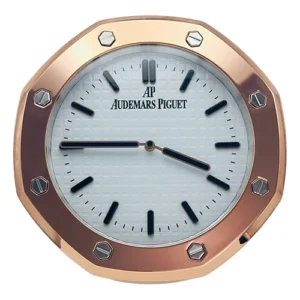 Royal Oak Wall Clock | Rose Gold White Style
