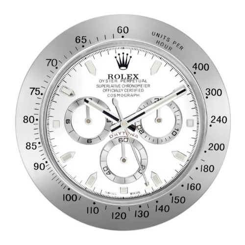 Daytona Cosmograph Wall Clock | Silver & White Style - immagine 2
