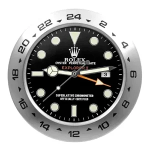 Explorer II Wall Clock | Sliver & Black Style