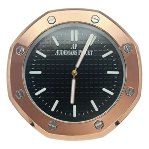 Royal Oak Wall Clock | Rose Gold Black Style