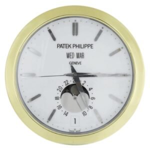 Patek Philippe Wall Clock | Moon Phases Gold and White