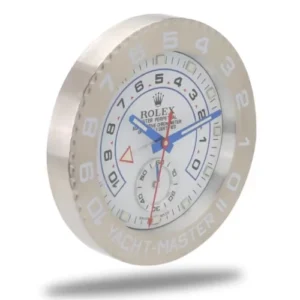 Yachtmaster II Wall Clock | Prestige Silver Style