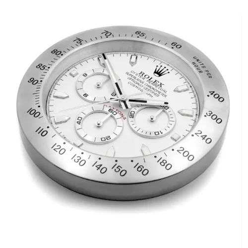 Daytona Cosmograph Wall Clock | Silver & White Style - immagine 4