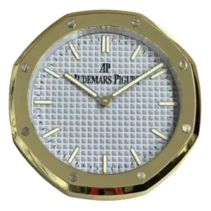 Royal Oak Wall Clock | Gold And White