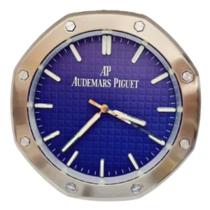 Royal Oak Wall Clock | Silver And Blue