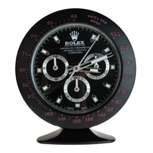 Daytona Desk Clock | All Black And Red Bezel