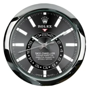 Sky Dweller Wall Clock | Classic Silver and Black