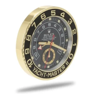 Yachtmaster II Wall Clock | Black Gold