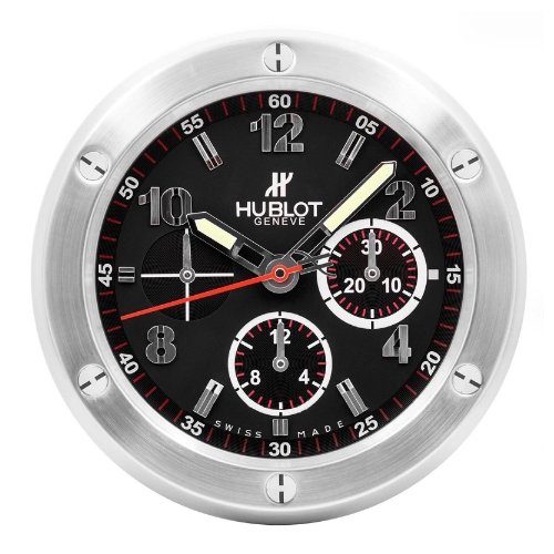 Big Bang Wall Clock | Silver & Black