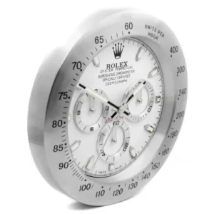 Daytona Cosmograph Wall Clock | Silver & White Style