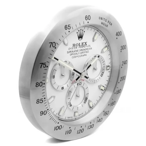 Daytona Cosmograph Wall Clock | Silver & White Style