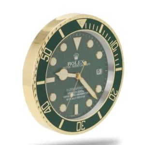 Submariner Wall Clock | Green Style Gold frame
